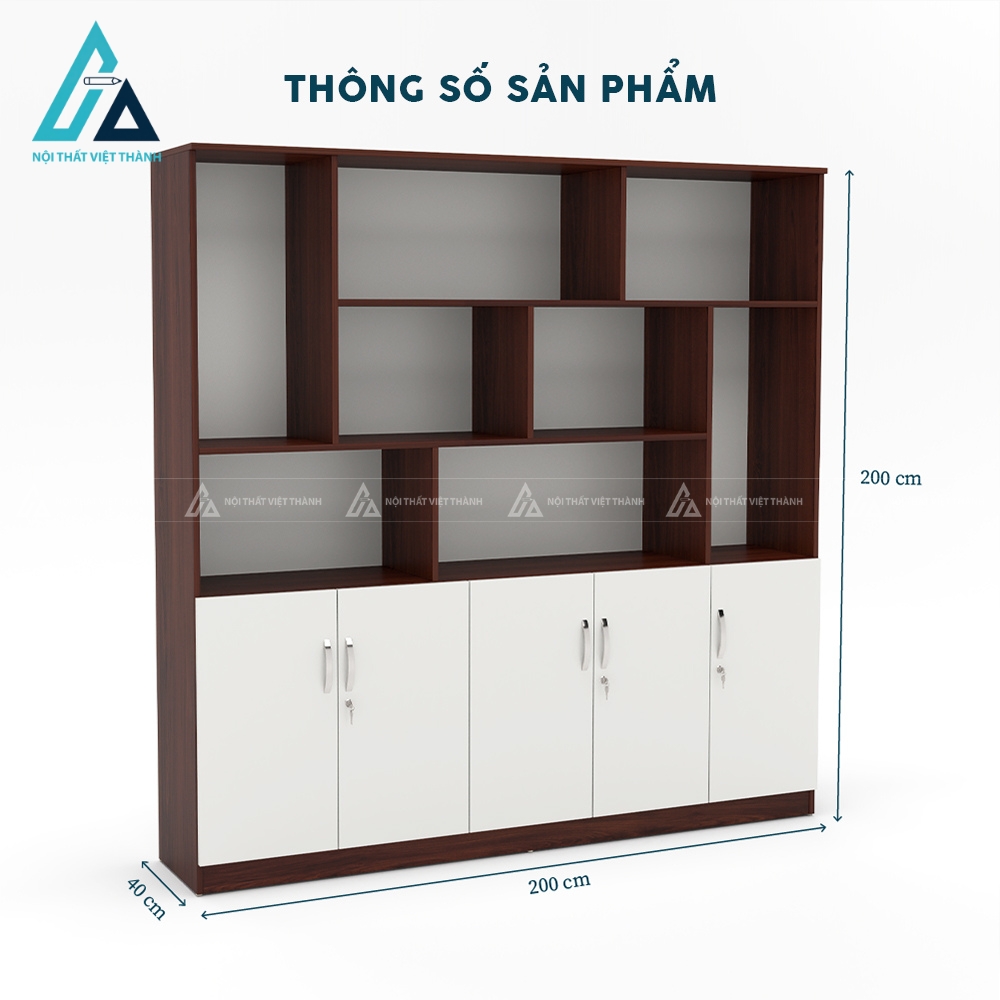 Tủ tài liệu văn phòng nhiều ngăn kệ trang trí thiết kế hiện đại 3