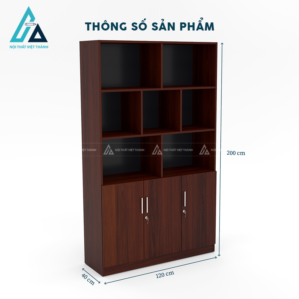 Tủ gỗ văn phòng thiết kế so lê ngăn kệ độc đáo 3