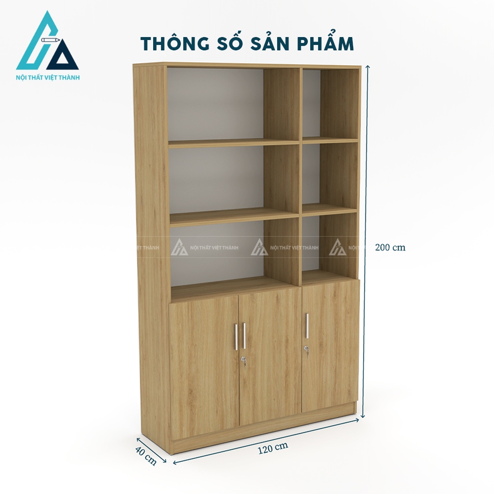 Tủ tài liệu đứng cao thiết kế kệ trưng bày đa năng 3