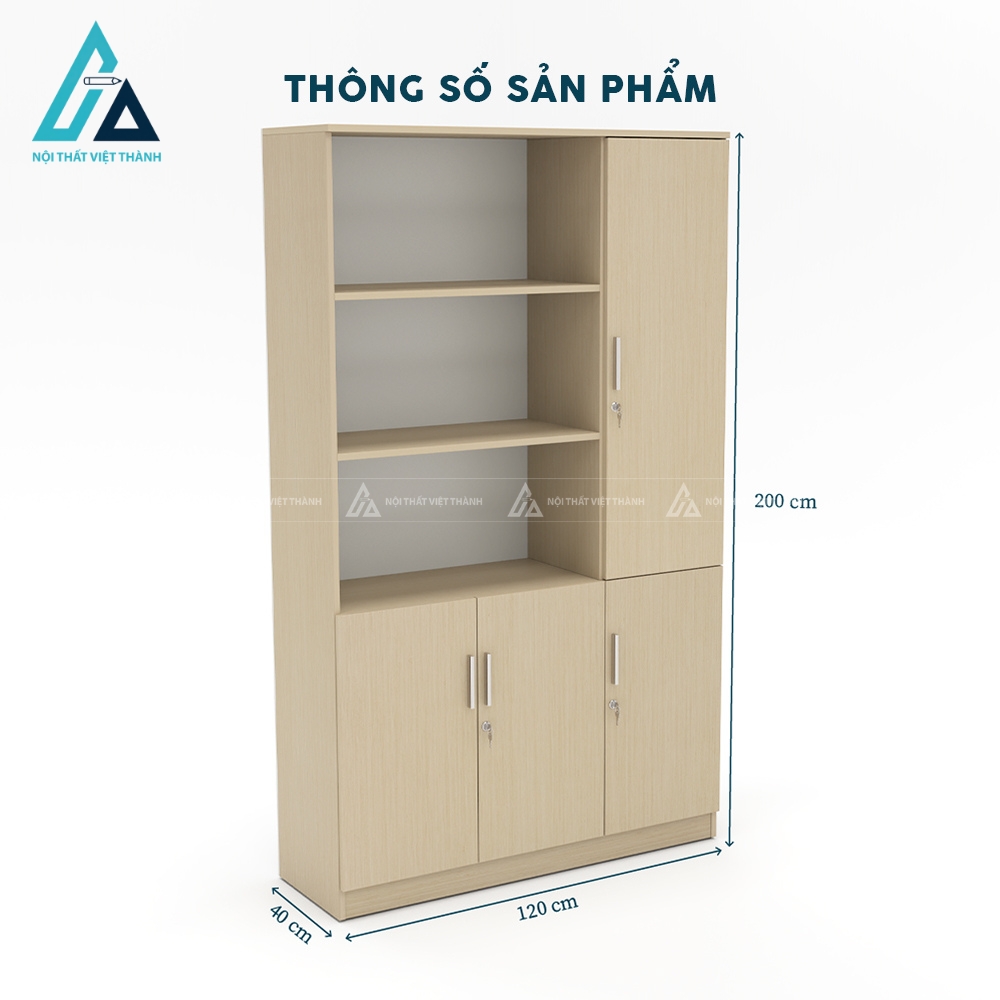 Tủ gỗ đựng hồ sơ nhiều ngăn có khóa bảo mật cao cấp 3