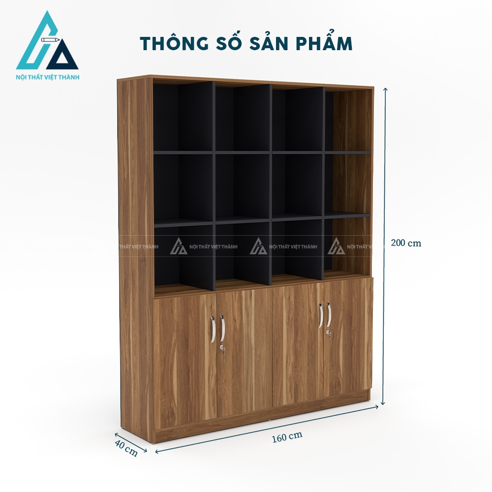 Kệ gỗ đựng hồ sơ nhiều ngăn thiết kế hiện đại cho văn phòng 3