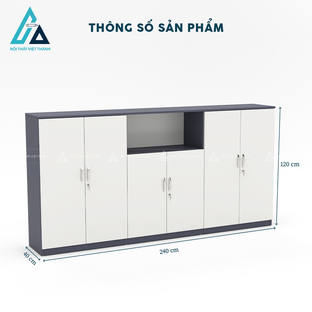 Tủ hồ sơ 6 cánh kết hợp ngăn kệ trang trí tiện dụng 3