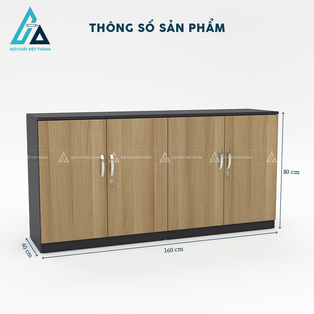 Tủ tài liệu văn phòng 4 cánh mở phụ kiện tay nắm inox 3