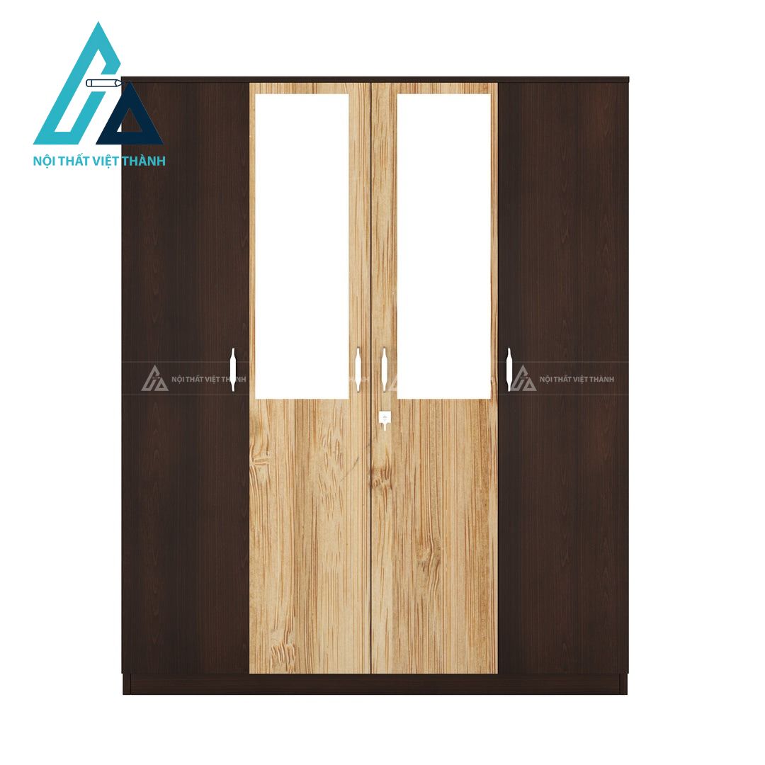 Tủ quần áo 4 cánh MDF vân gỗ hiện đại bền đẹp giá tốt cho gia đình 1