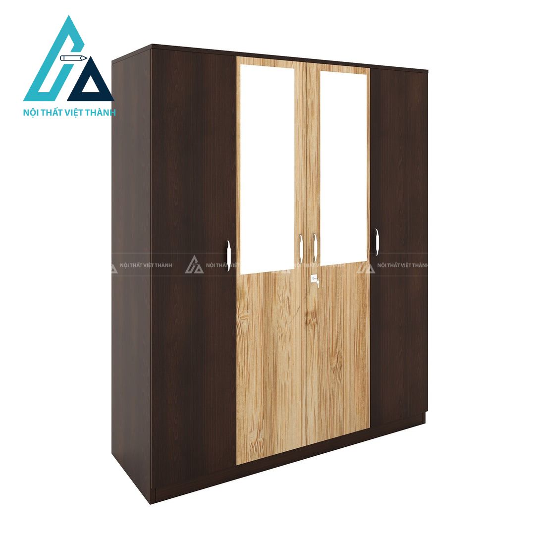 Tủ quần áo 4 cánh MDF vân gỗ hiện đại bền đẹp giá tốt cho gia đình 2