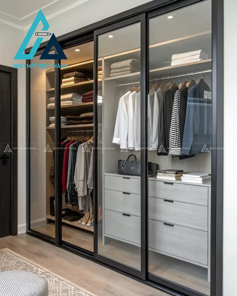 Lựa chọn mẫu tủ cánh kính theo nhu cầu