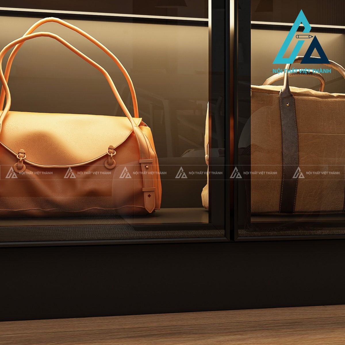 Tủ quần áo cánh kính MDF tích hợp đèn LED hiện đại tối ưu lưu trữ 2