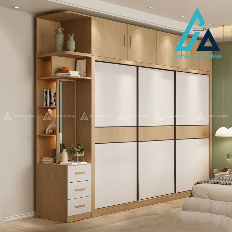 Tủ quần áo cửa lùa phong cách hiện đại