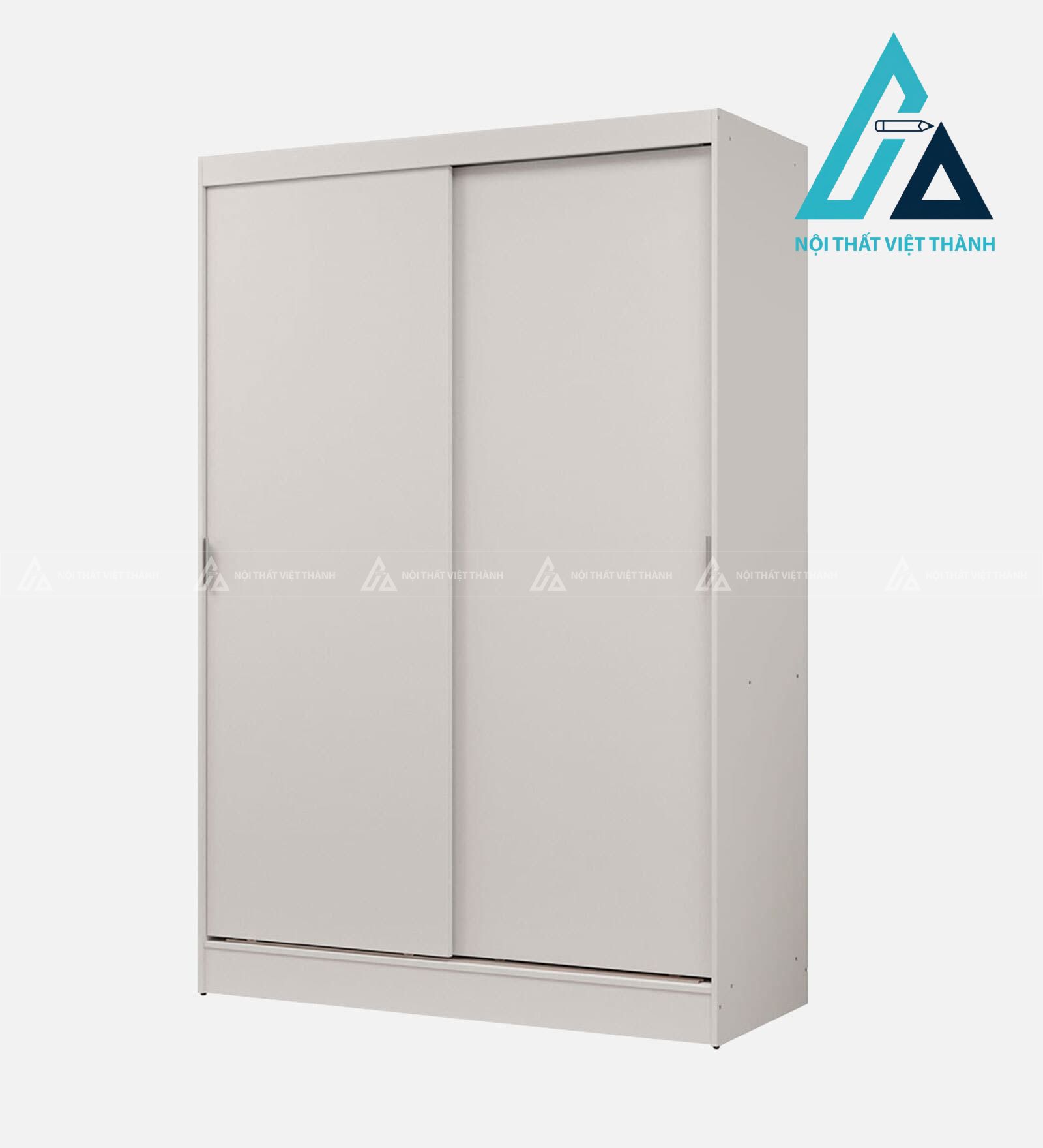 Tủ quần áo cửa lùa 2 cánh MDF trắng hiện đại kèm ngăn kéo tiện dụng 1
