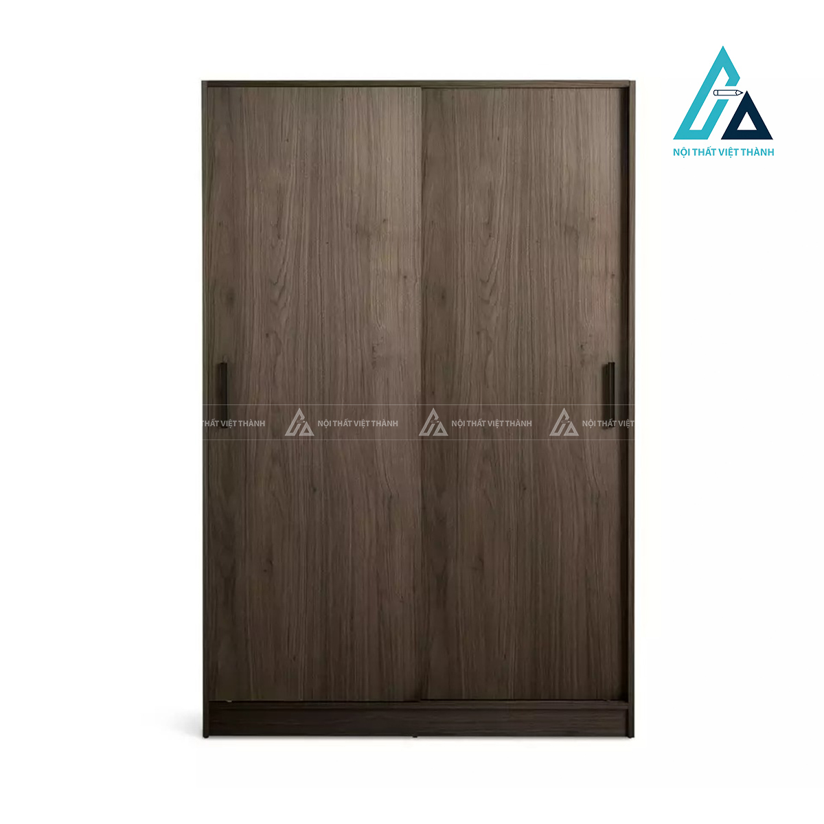 Tủ quần áo cửa lùa 2 cánh MDF vân gỗ óc chó hiện đại sang trọng 3