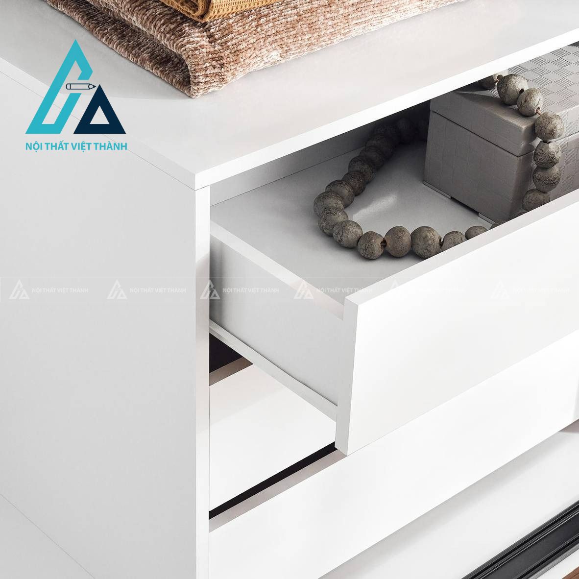 Tủ quần áo cửa lùa 2 cánh MDF vân óc chó thiết kế hiện đại cao cấp 5