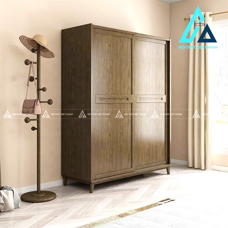 Tủ quần áo cửa lùa gỗ MDF hiện đại tối ưu không gian phòng ngủ