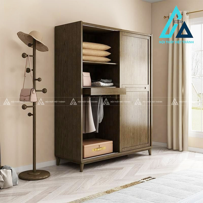 Tủ quần áo cửa lùa gỗ MDF hiện đại tối ưu không gian phòng ngủ 2