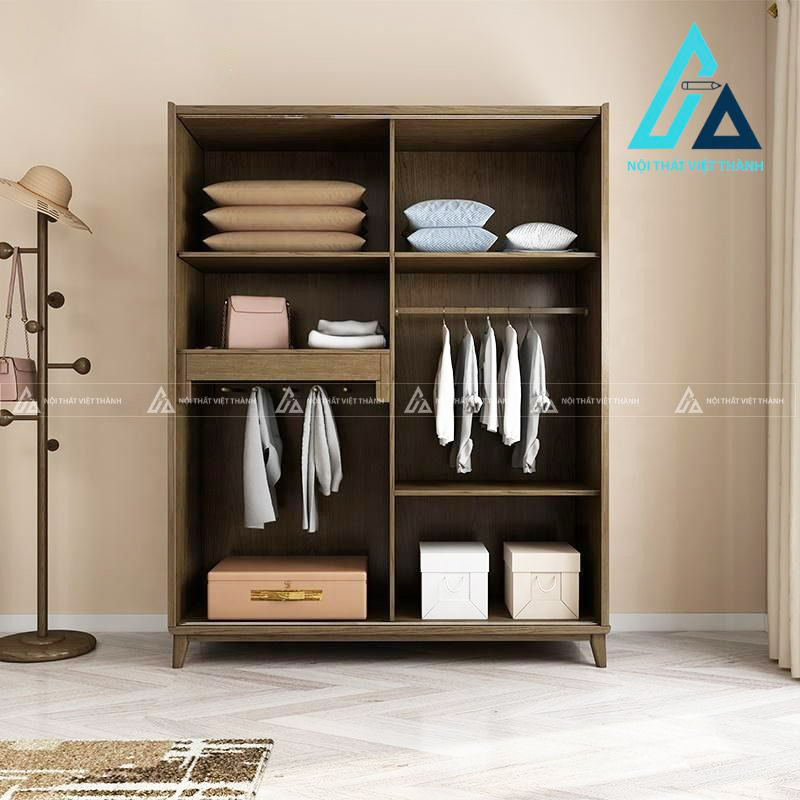 Tủ quần áo cửa lùa gỗ MDF hiện đại tối ưu không gian phòng ngủ 3