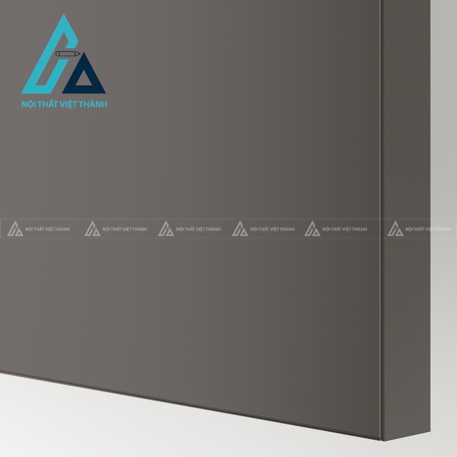 Tủ quần áo cửa lùa gỗ MDF màu xám đậm 2 cánh hiện đại sang trọng 3