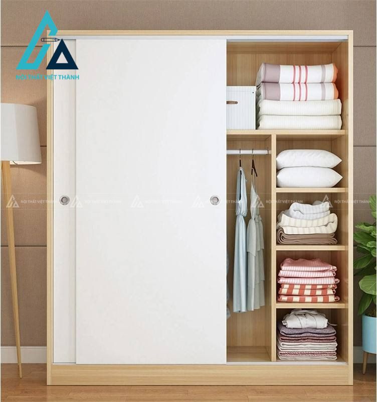 Tủ quần áo cửa lùa gỗ MDF thiết kế tiện nghi tối ưu không gian 1