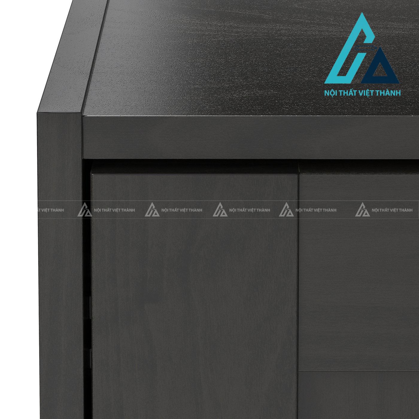 Tủ quần áo cửa lùa MDF màu đen vân gỗ nhỏ gọn hiện đại tiện dụng 3