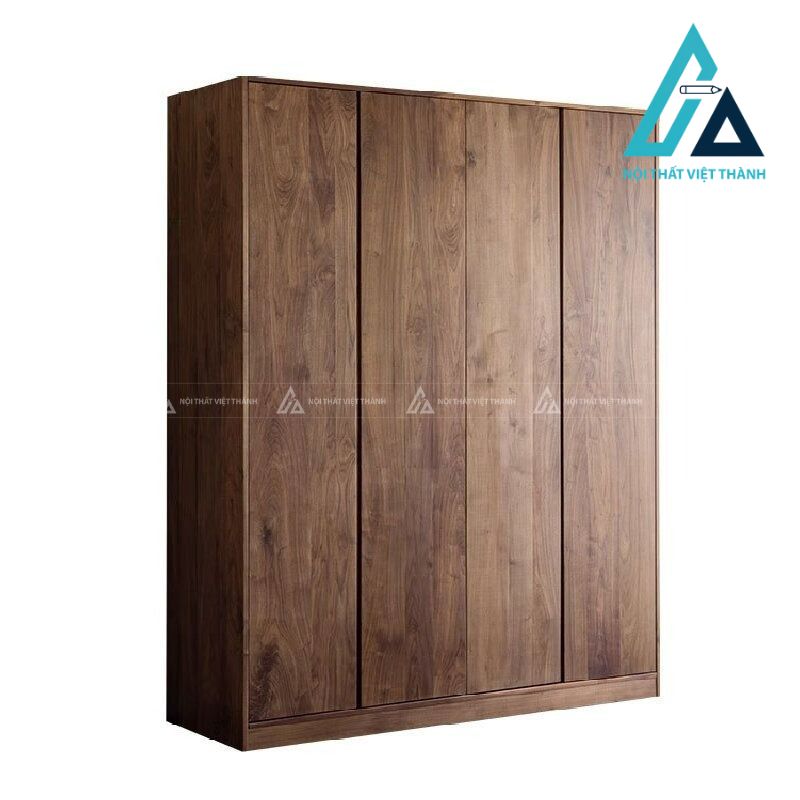 Tủ quần áo gỗ óc chó cao cấp tay nắm âm hiện đại sang trọng tiện nghi 4