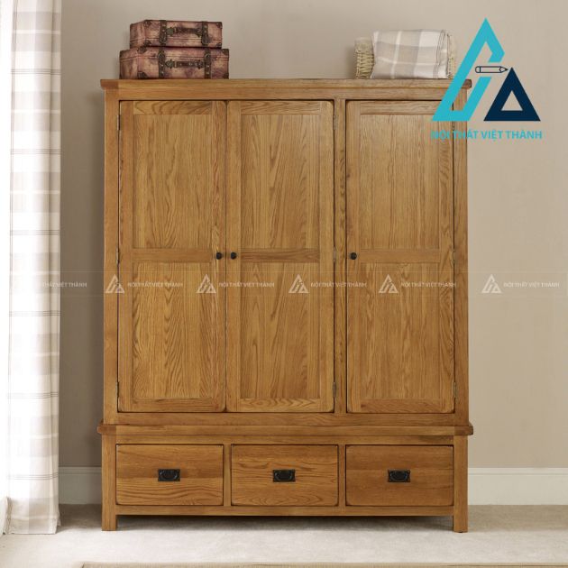 Tủ quần áo gỗ tự nhiên mang vẻ đẹp độc đáo khó trùng lặp