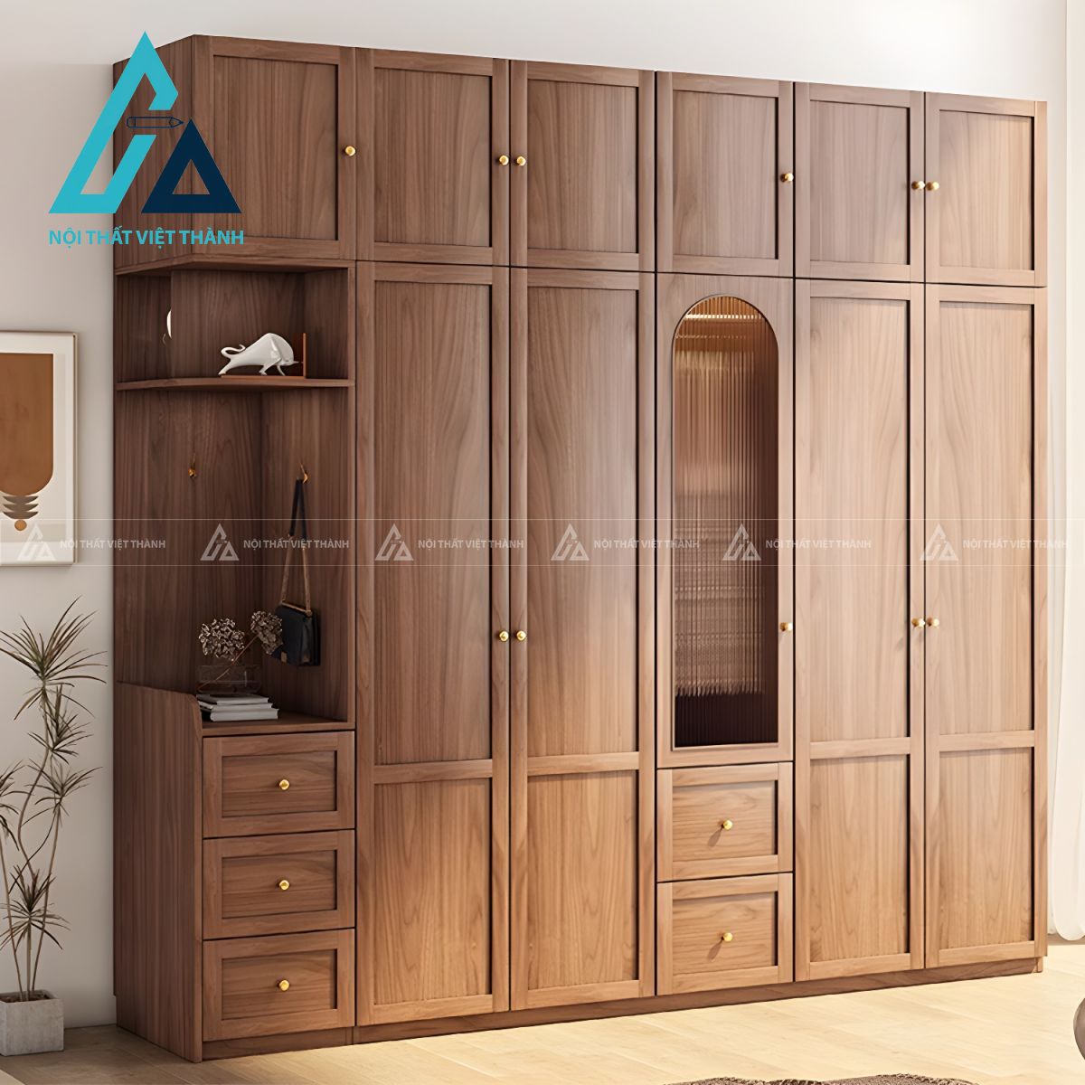 Đa dạng phong cách tủ quần áo gỗ tự nhiên