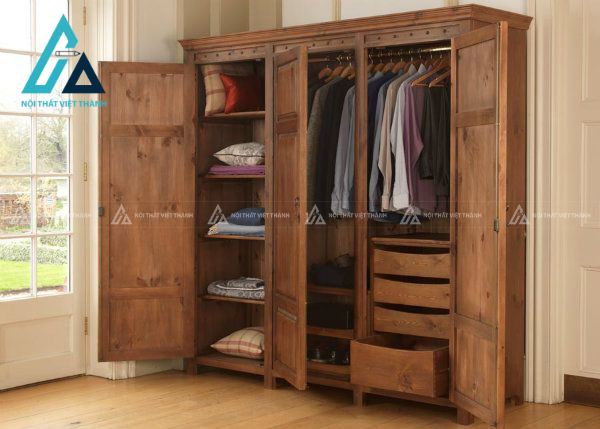 Tủ quần áo gỗ tự nhiên  mỗi sản phẩm sở hữu vân gỗ riêng biệt