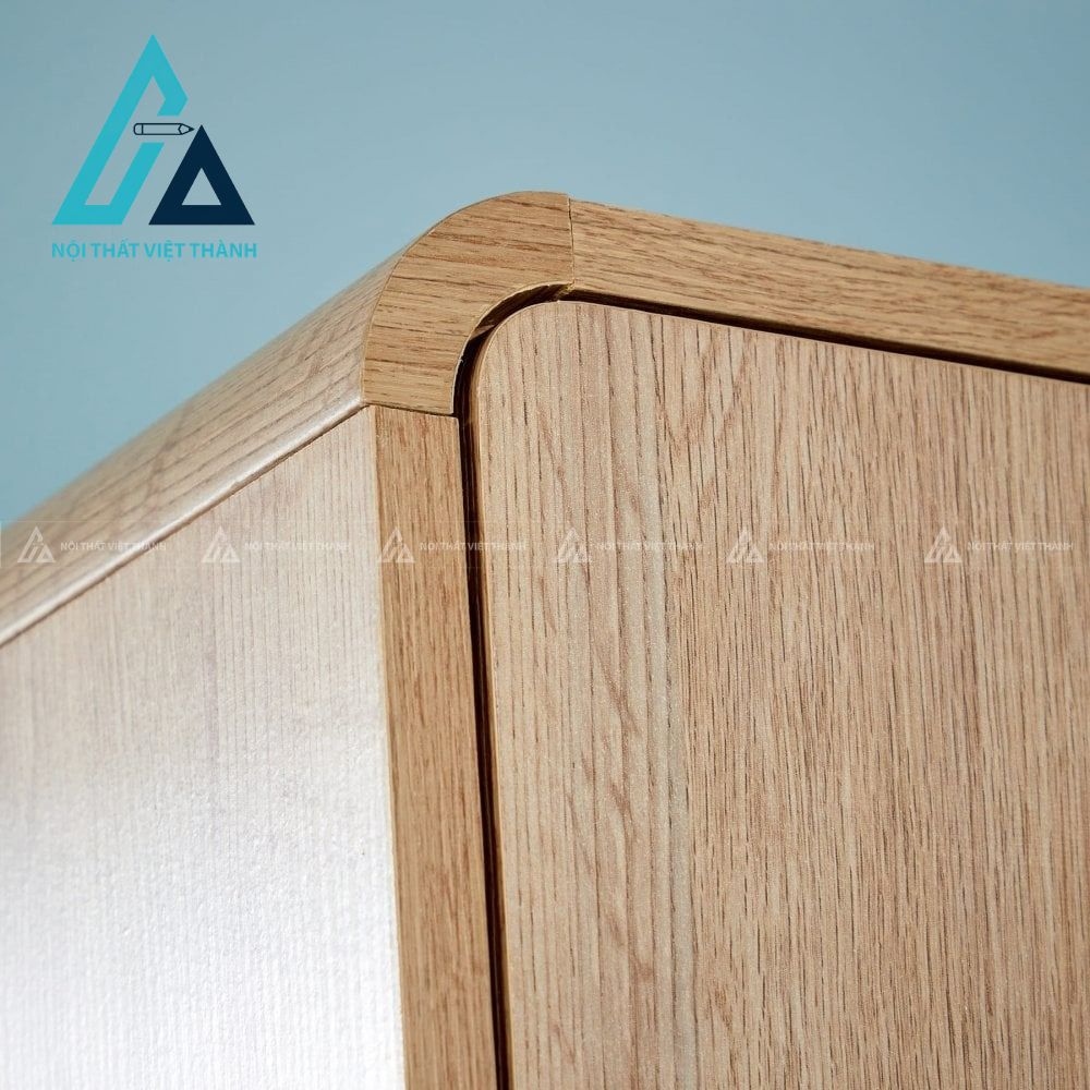 Tủ quần áo MDF 2 cánh vân gỗ sáng hiện đại có 2 ngăn kéo tiện dụng 1