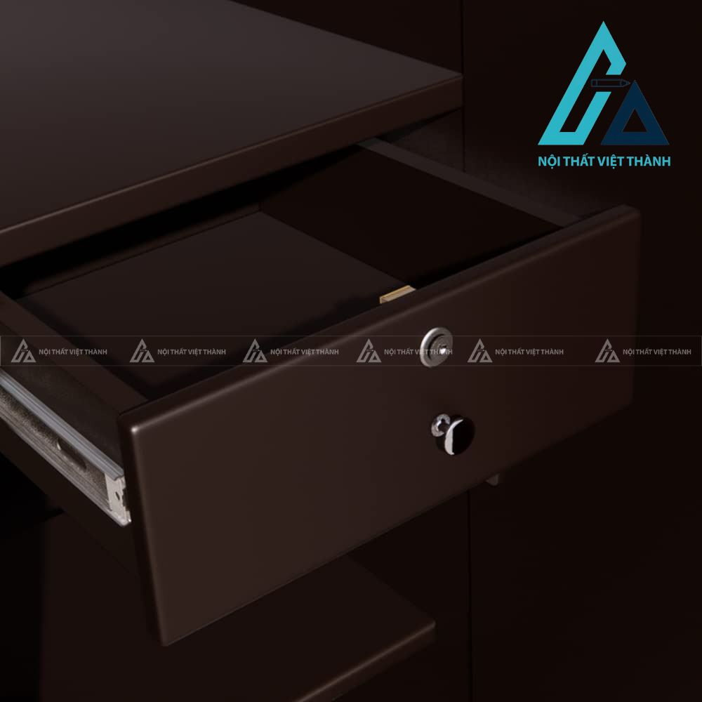 Tủ quần áo MDF 3 cánh vân gỗ màu óc chó hiện đại sang trọng có ngăn kéo 5