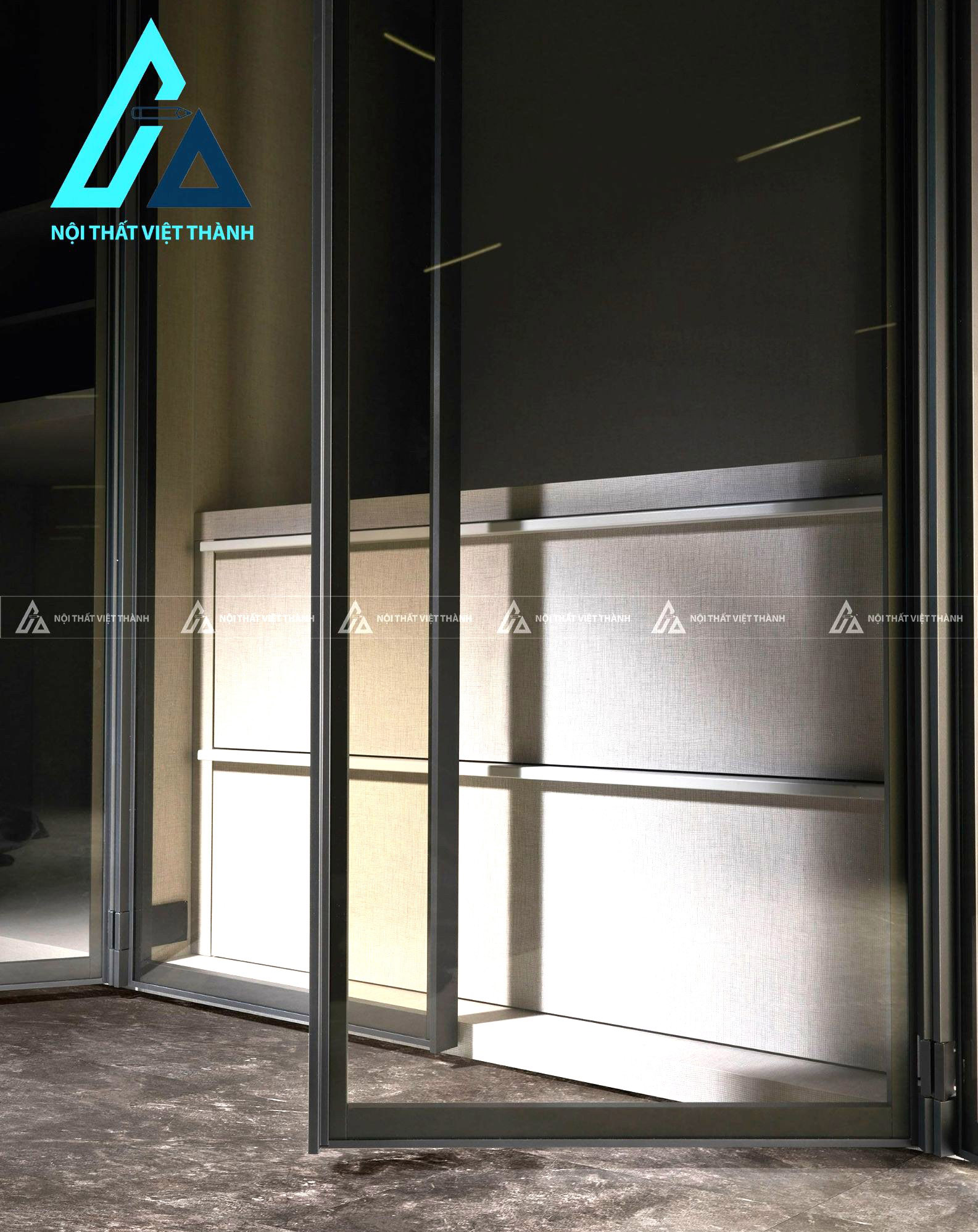 Tủ quần áo MDF 6 cánh kính tích hợp đèn LED hiện đại cao cấp 2