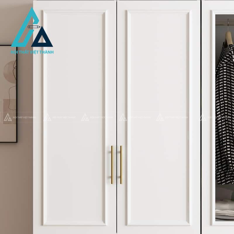 Tủ quần áo MDF cánh kính phủ sơn cao cấp thiết kế hiện đại 1