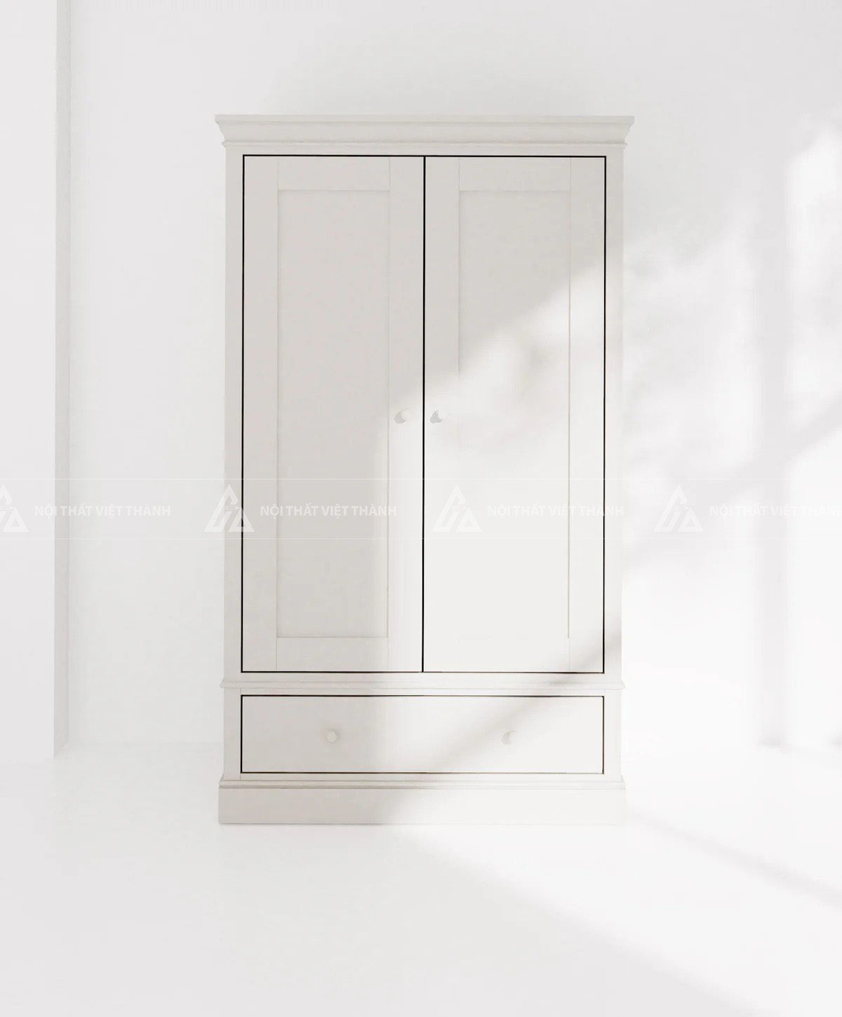 Tủ Quần Áo Trẻ Em Thiết Kế 2 Cánh Mở Kết Hợp Kệ Trang Trí Và Ngăn Kéo Tiện Dụng 2