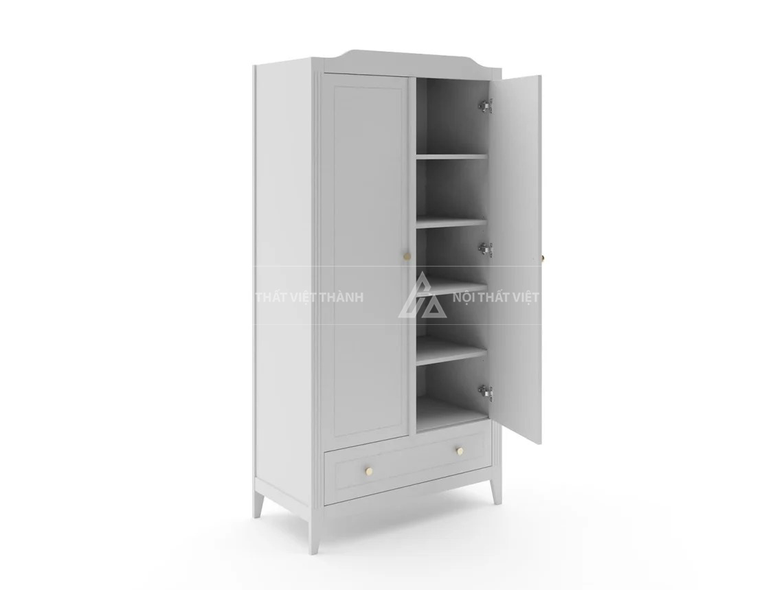Tủ Quần Áo Trẻ Em Tân Cổ Điển Thiết Kế Chia Ngăn Đa Năng Có Ngăn Kéo Tiện Lợi 2