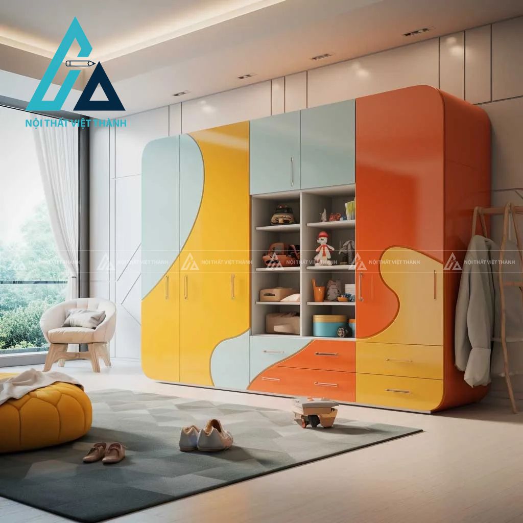 Thiết kế và thi công tủ quần áo trẻ em chuyên nghiệp