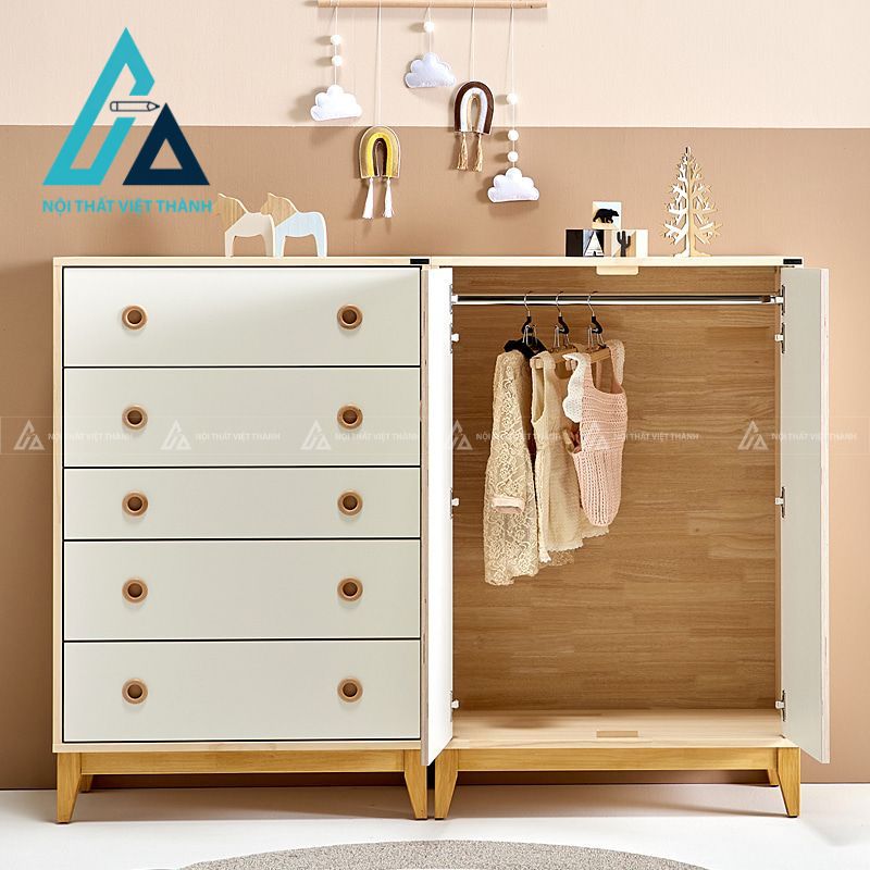 Tủ quần áo trẻ em nhiều ngăn tiện lợi