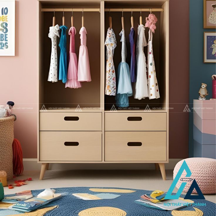 Tủ quần áo trẻ em lưu trữ khoa học