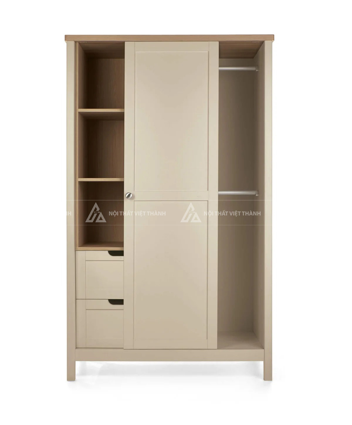 Tủ Quần Áo Trẻ Em Phong Cách Bắc Âu Kết Hợp Kệ Trang Trí Và Ngăn Kéo Tiện Dụng 3