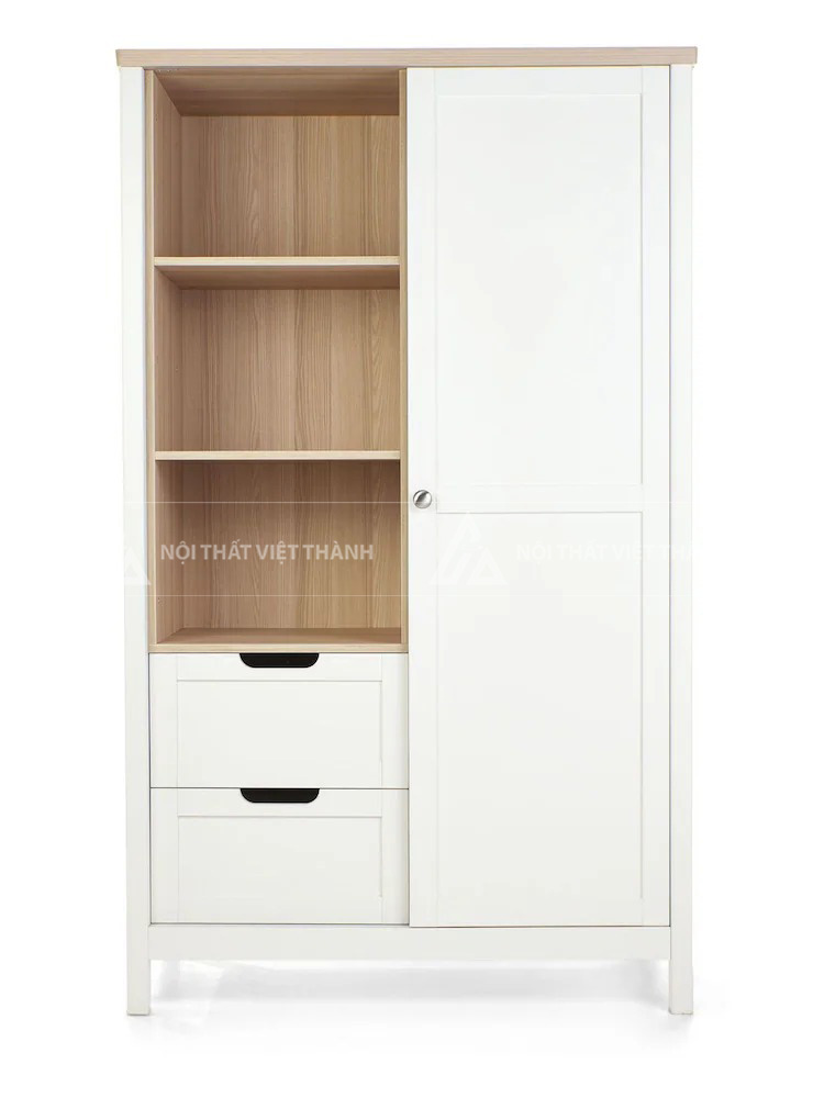 Tủ Quần Áo Cho Bé Thiết Kế Tân Cổ Điển Kết Hợp Ngăn Kéo Và Kệ Hở Tiện Dụng 2