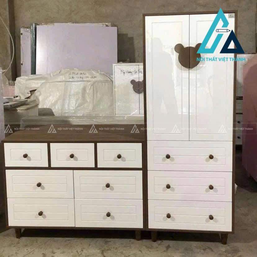 Các mẫu tủ có kích thước lớn hơn cho bé trên 10 tuổi