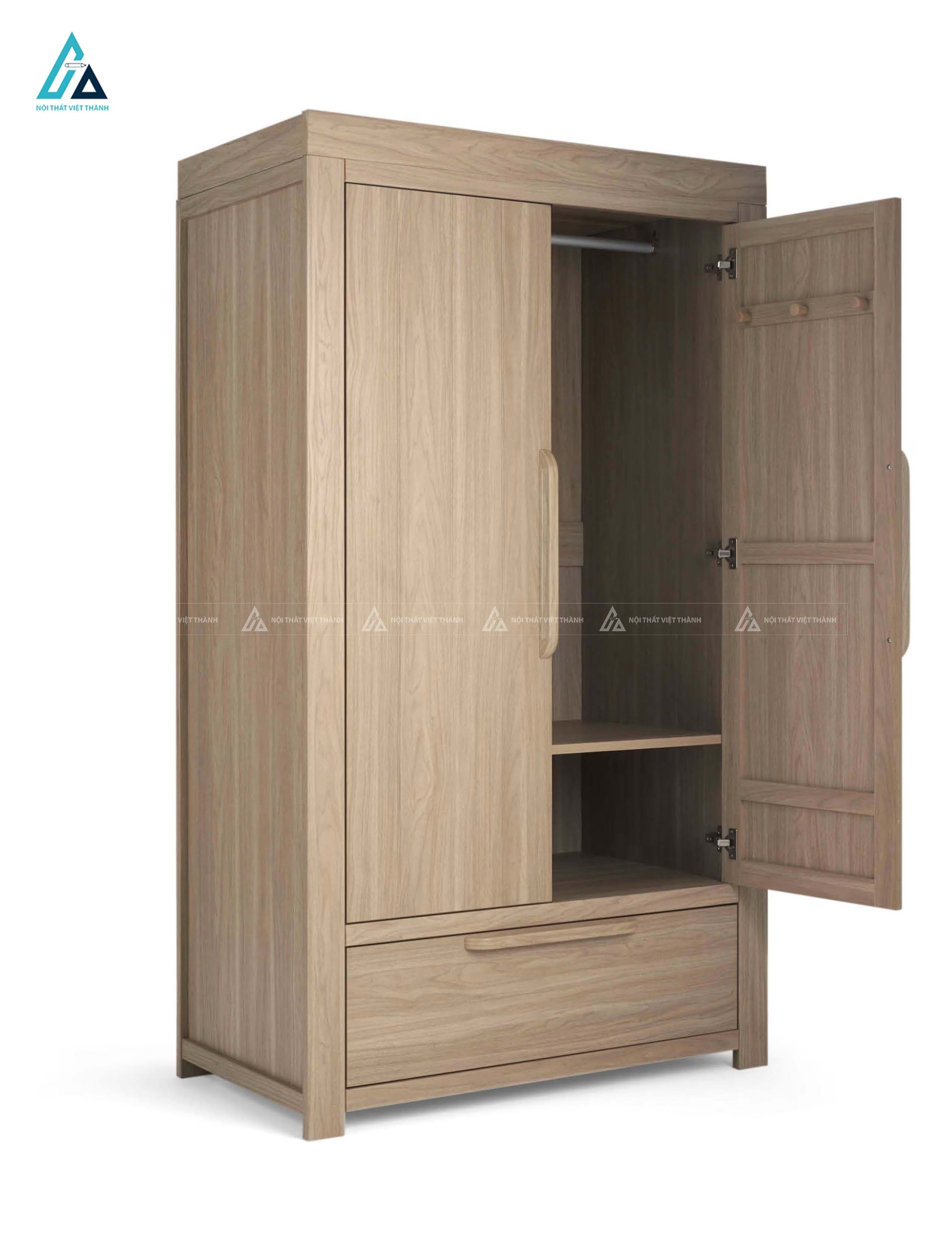 Tủ Quần Áo Trẻ Em Hiện Đại Thiết Kế Cánh Đôi Phối Tay Nắm Tinh Tế 1
