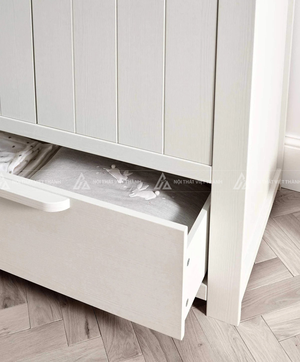 Tủ Quần Áo Trẻ Em  Hiện Đại Thiết Kế Cánh Đôi Kết Hợp Kệ Hở Và Ngăn Kéo 4