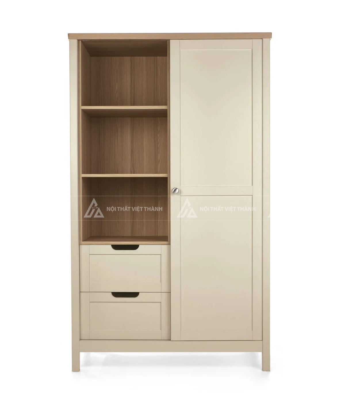 Tủ Quần Áo Trẻ Em Phong Cách Bắc Âu Kết Hợp Kệ Trang Trí Và Ngăn Kéo Tiện Dụng 5