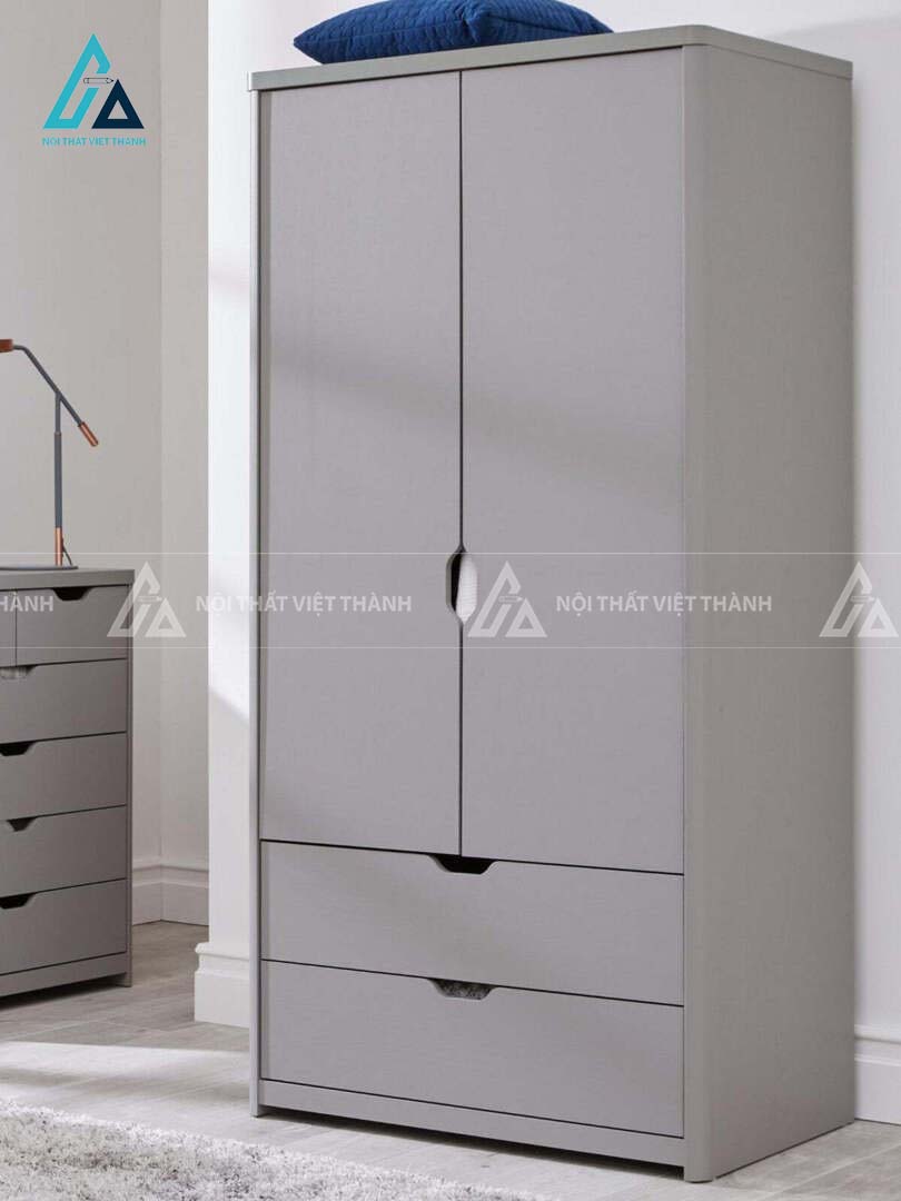 Tủ Quần Áo Trẻ Em 2 Cánh 2 Ngăn Kéo Thiết Kế Tối Giản Sang Trọng