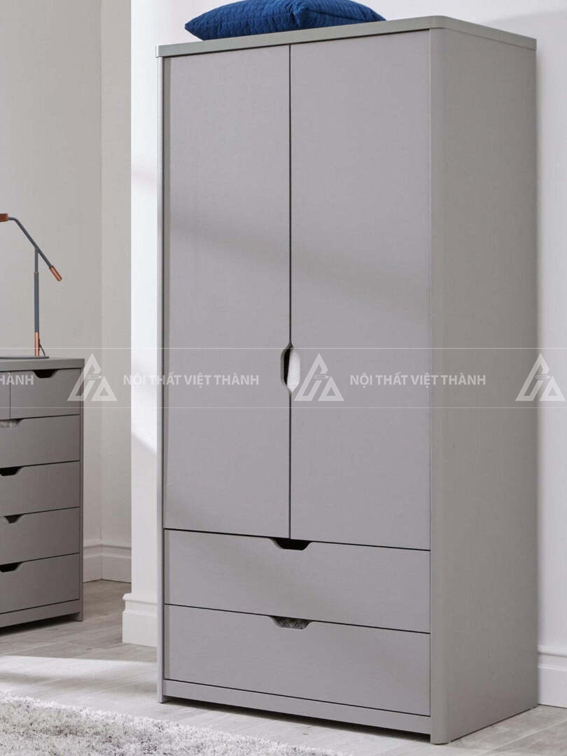 Tủ Quần Áo Trẻ Em 2 Cánh 2 Ngăn Kéo Thiết Kế Tối Giản Sang Trọng 4