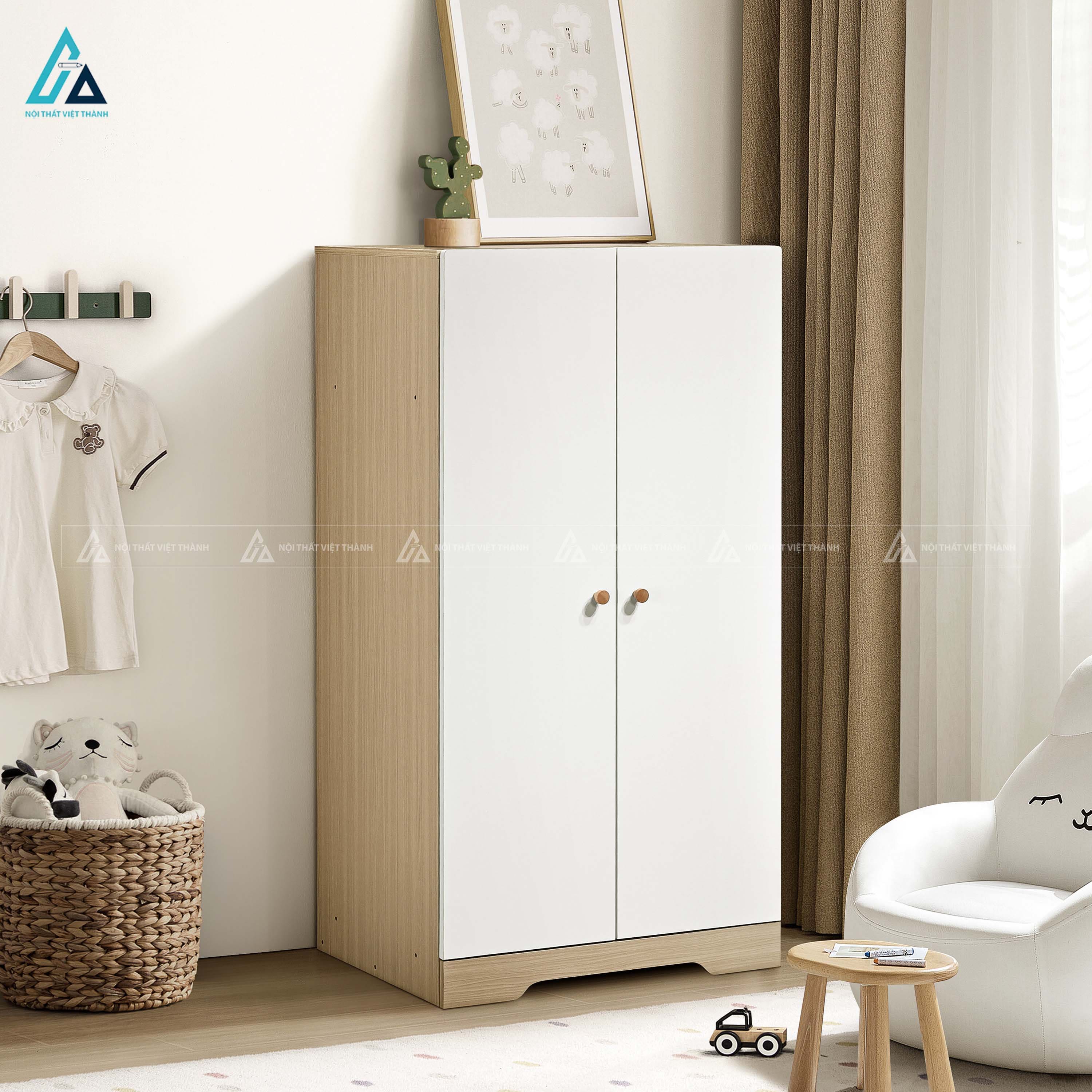 Tủ Quần Áo Trẻ Em Thiết Kế Phong Cách Hai Cánh Mở Tinh Tế