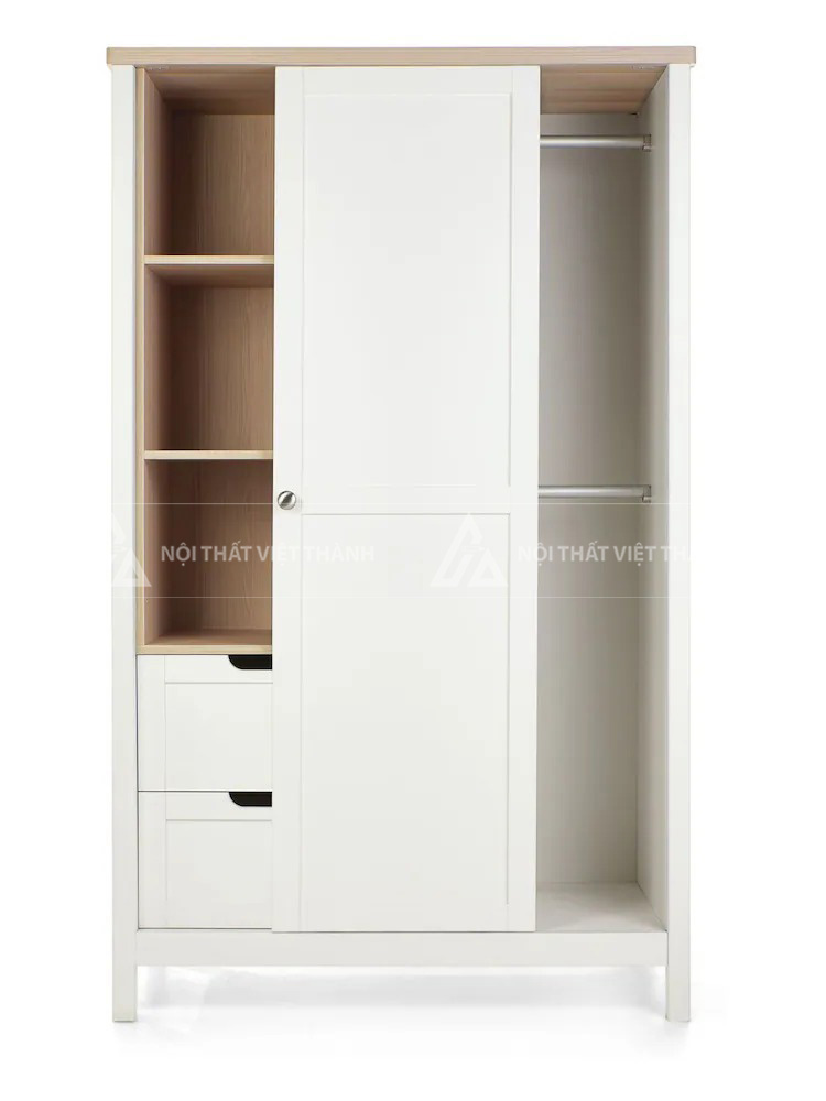 Tủ Quần Áo Cho Bé Thiết Kế Tân Cổ Điển Kết Hợp Ngăn Kéo Và Kệ Hở Tiện Dụng 4