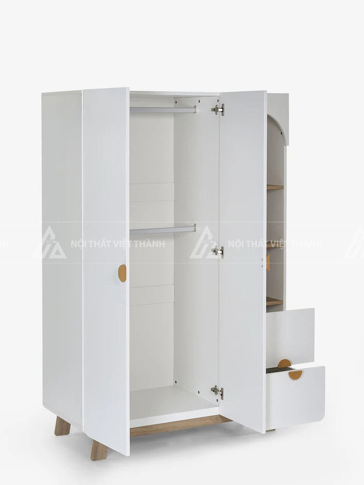 Tủ Quần Áo Trẻ Em Thiết Kế Vòm Cầu Nghệ Thuật Kết Hợp Kệ Trang Trí Và Ngăn Kéo Thông Minh 5