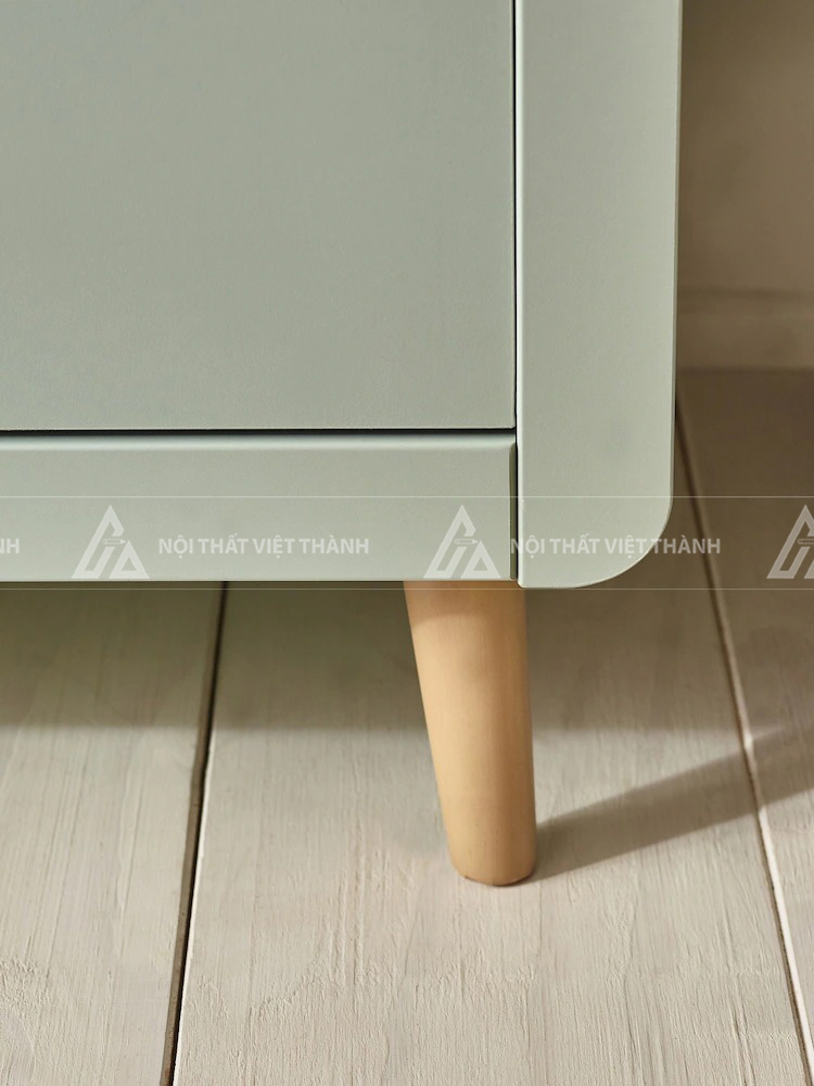 Tủ Quần Áo Trẻ Em Màu Xanh Hiện Đại Thiết Kế Bo Góc An Toàn Tích Hợp Ngăn Kéo Và Kệ Hở 5
