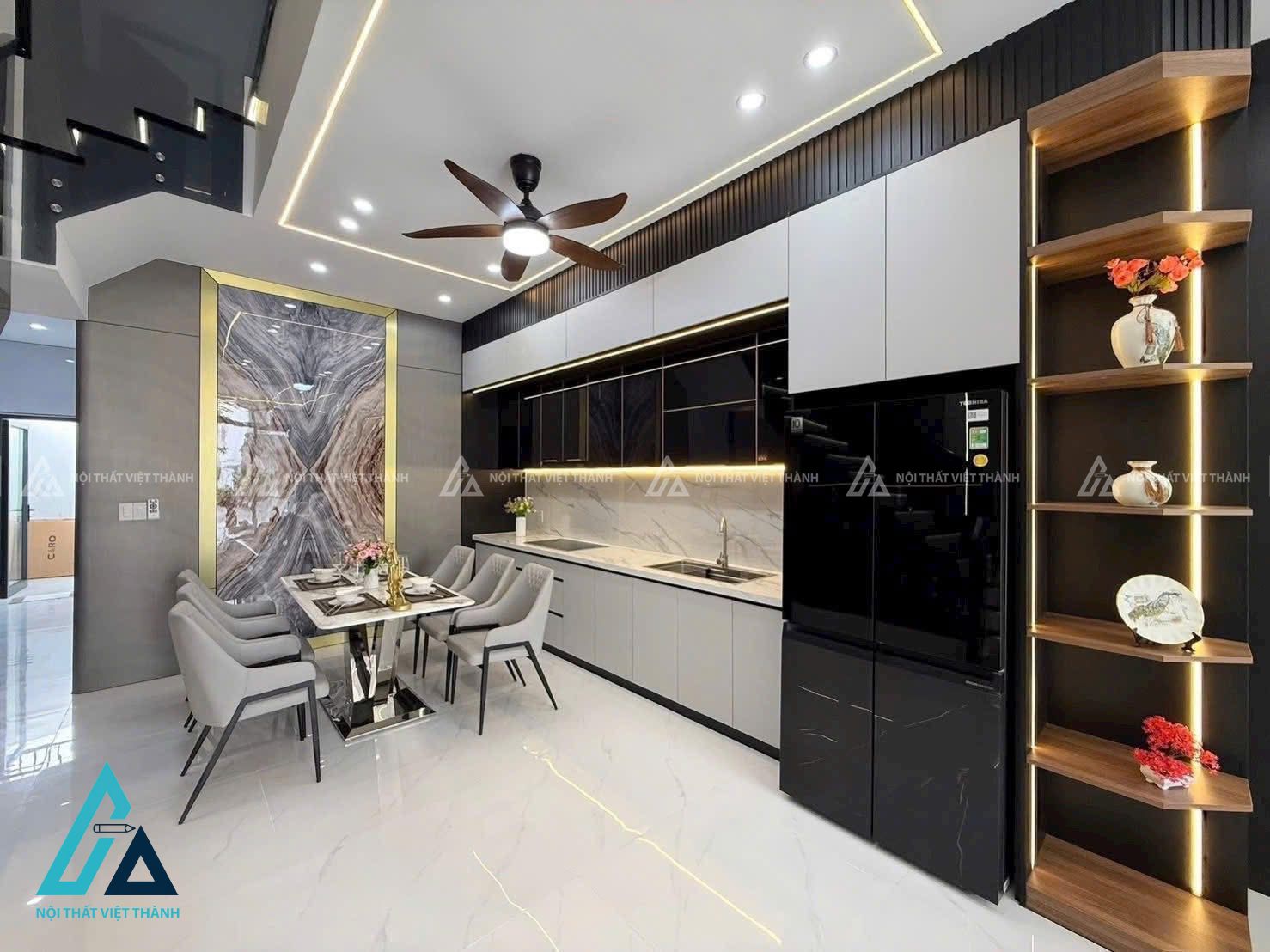 Căn bếp tiện nghi tối đa, thẩm mỹ đỉnh cao.