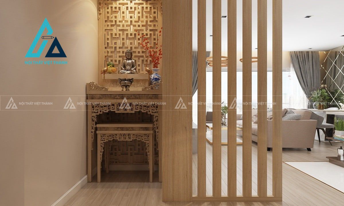 Vách ngăn phòng thờ cho chung cư