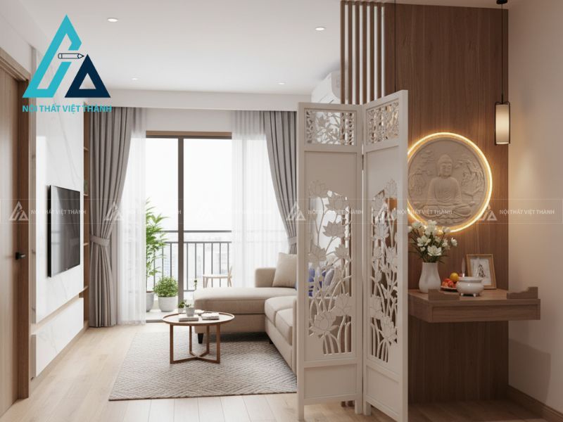 Vách ngăn phòng thờ cho căn hộ chung cư