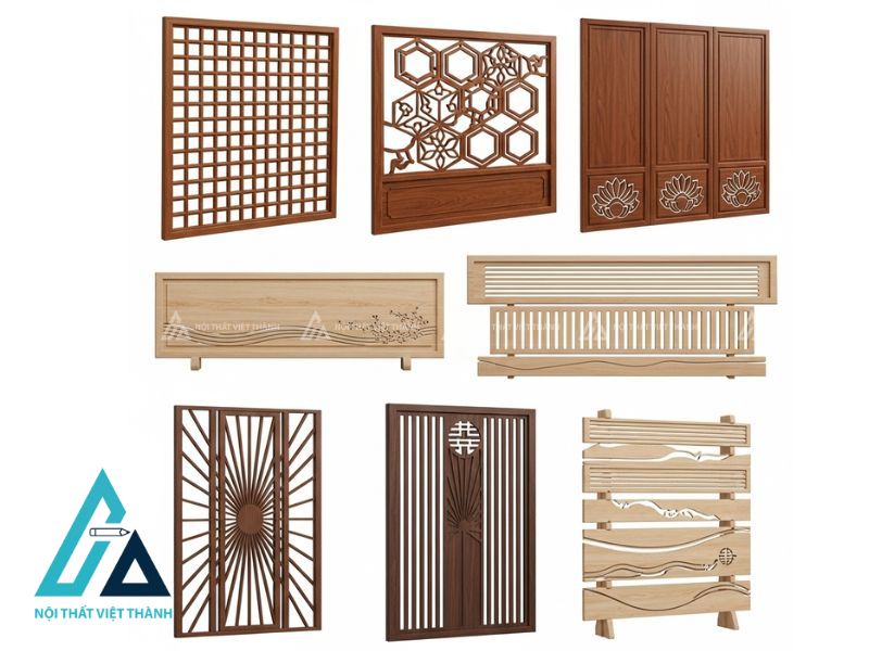 Vách ngăn phòng thờ đa dang mẫu mã